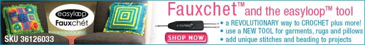 The Easyloop Fauxchet Yarn Tool Banner