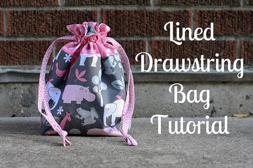 Lined Drawstring Bag - Free Sewing Tutorial