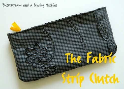 Fabric Strip Clutch Bag - Free Sewing Tutorial