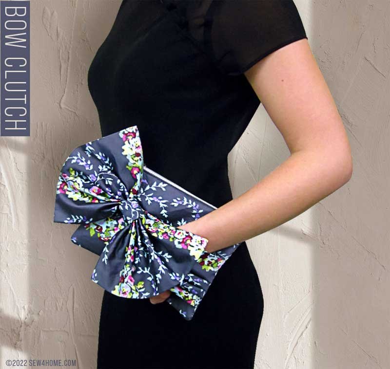 Free Bag Pattern and Tutorial - Pleated Clutch with Big Bow