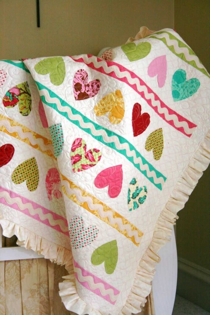 Candy Hearts Quilt - Free Quilting Tutorial