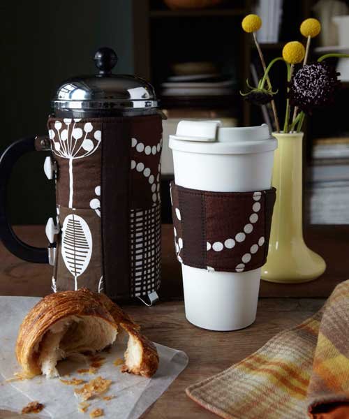 Free Sewing Pattern and Tutorial - French Press  and Coffee Cup Cozies