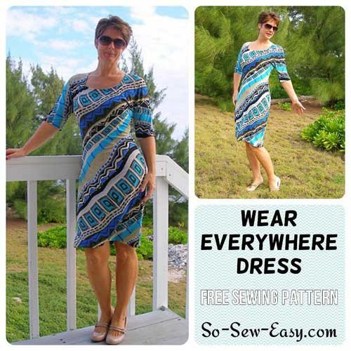 Wear Everywhere Easy Knit Dress - Free Sewing Pattern