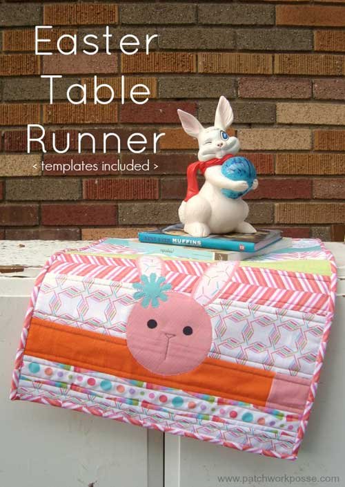 Easter Quilt as You Go Table Runner - Free Quilting Tutorial