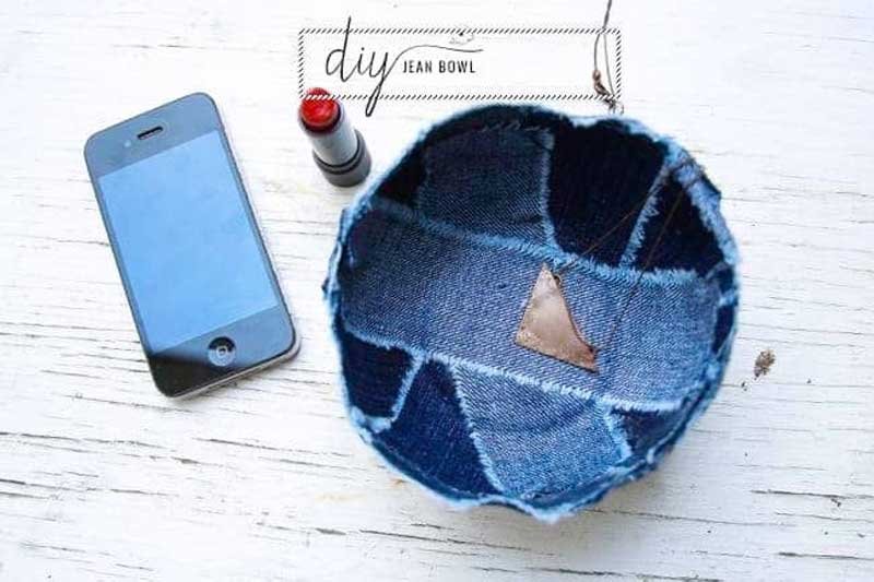 Patchwork Jean Bowl - Free Sewing Tutorial