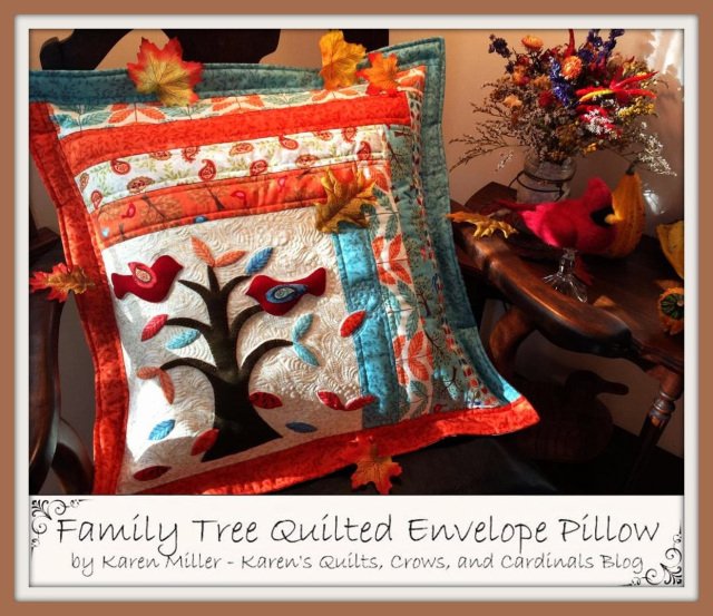 Family Tree Quilted Pillow - Free Quilting Tutorial