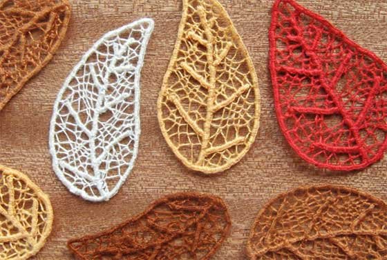 Lace Leaf Embellishments - Free Sewing Tutorial