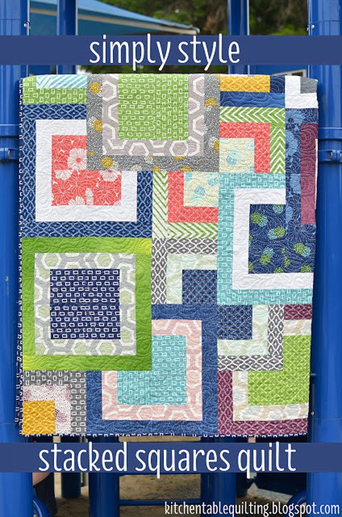 Simply Style Stacked Squares Quilt - Free Quilt Tutorial