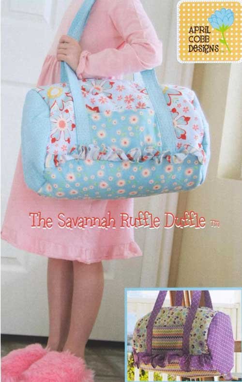 Savannah Ruffle Duffle Bag Sewing Pattern