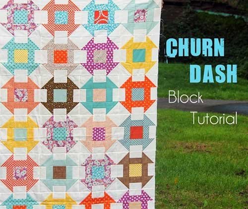 Churn Dash Block - Free Quilting Tutorial