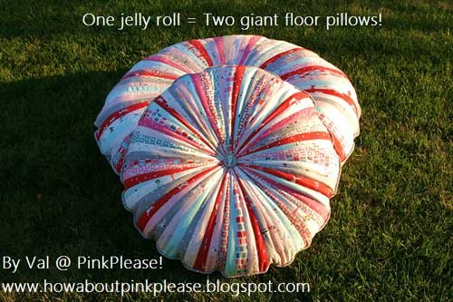 Jelly Roll Floor Pillows - Free Sewing Tutorial