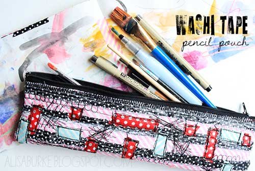 Washi Tape Pencil Pouch - Free Sewing Tutorial