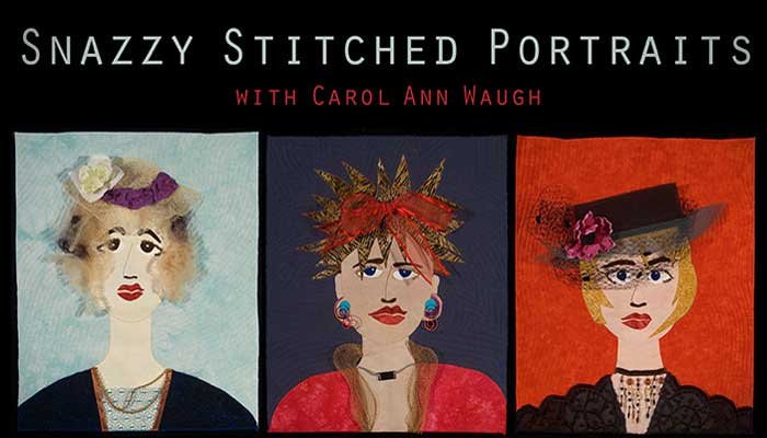 Snazzy Stitched Portraits: Online Quilting Class