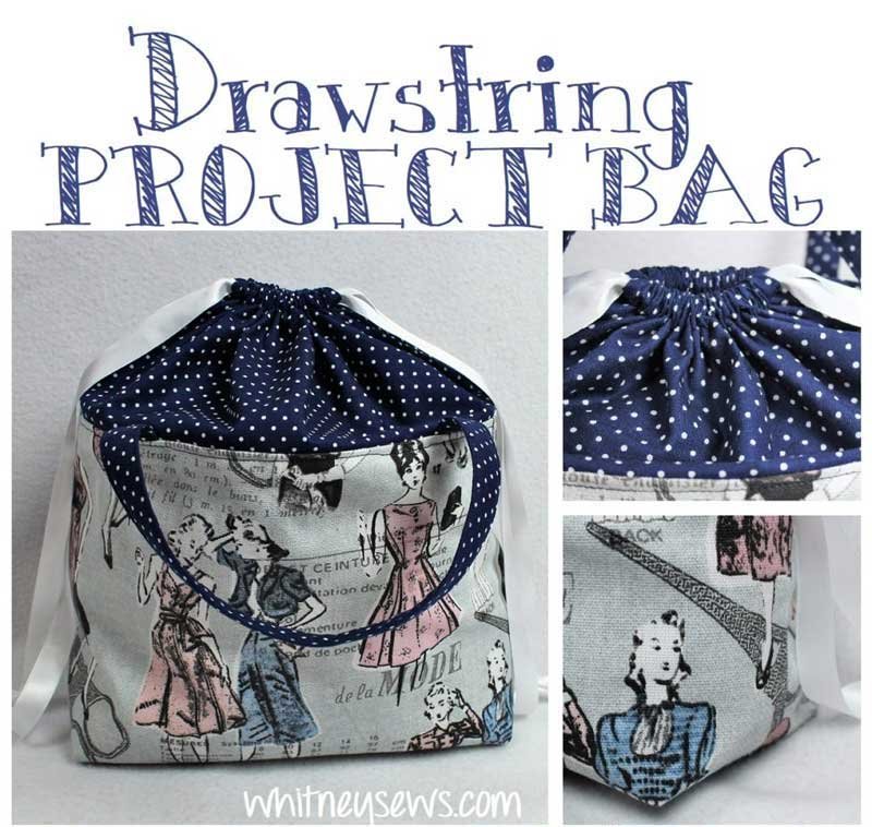 Drawstring Basket Bag Tutorial - One CrafDIY Girl