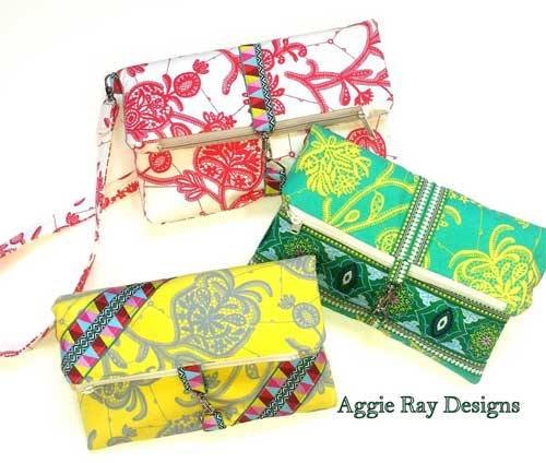 This versatile Fold Over Clutch will look perfect made up in your favorite fabrics with added ribbon trim