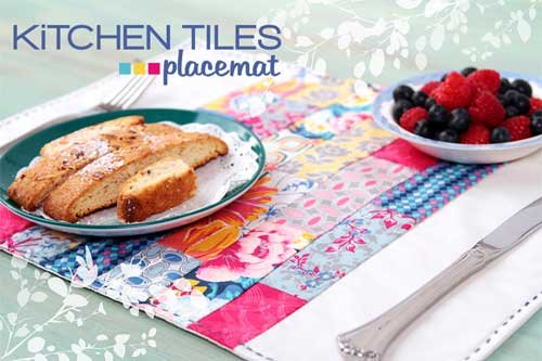 Kitchen Tiles Placemat - Free Sewing Tutorial