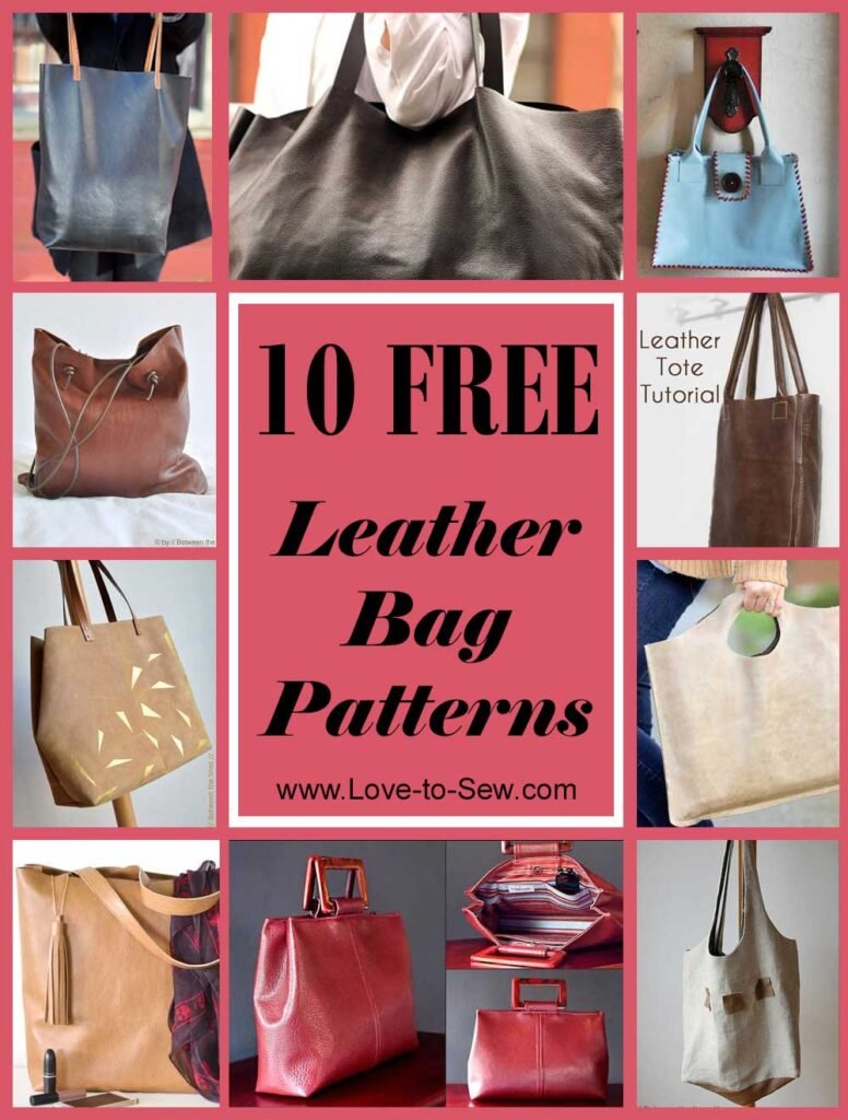 Easy leather or vinyl clutch bag free pattern - Sew Modern Bags