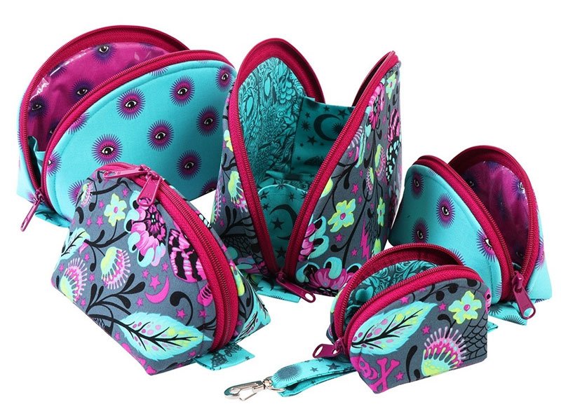 Carry your accessories in style with these zippered pouches.