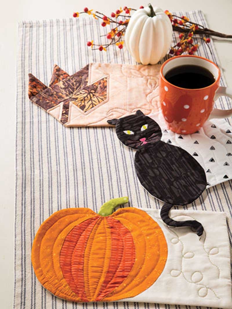 These Autumn Mug Rugs are the perfect way to get ready for the autumn season.