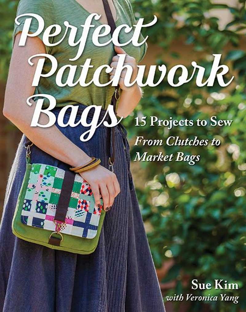 Choose from 15 modern quilted bags with easy to sew patchwork designs.