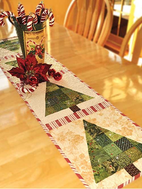 Add some charm to your holiday table with this pretty and festive table runner.