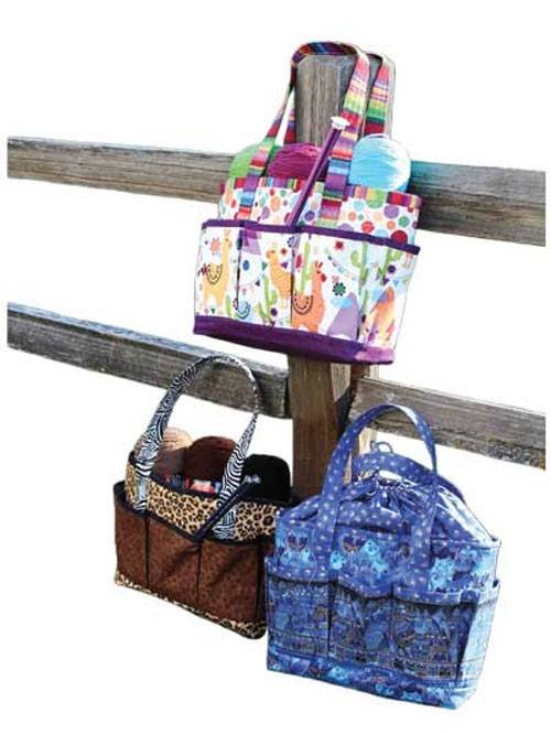 This tote bag has plenty of room and features lots of pockets both inside and outside for organizing and storing your supplies.
