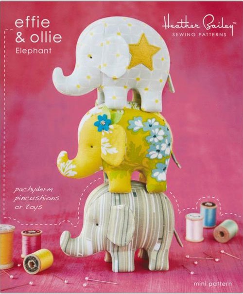 These cute elephants are fun and easy to sew.