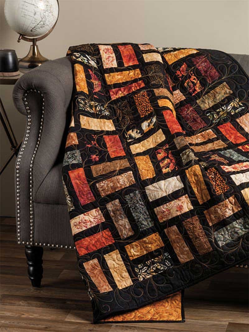 Make this quilt using leftover fabric scraps.