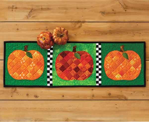 Pumpkin Patchwork Accents Table Runner Sewing Pattern