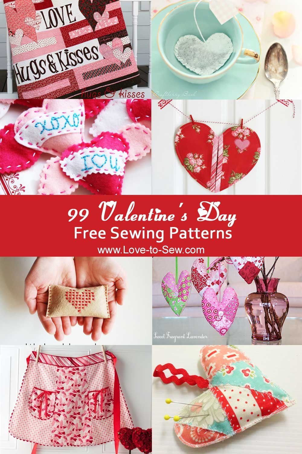 99 Valentine's Day Free Sewing Patterns