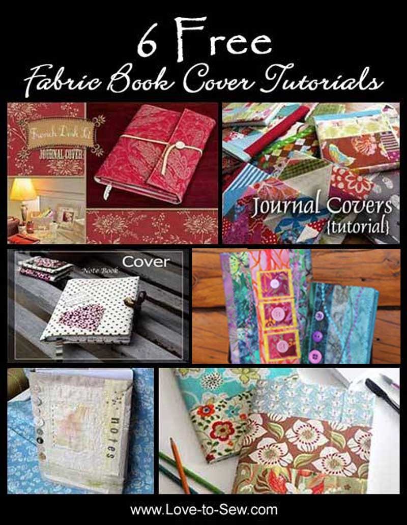 6 Free Fabric Book Cover Tutorials