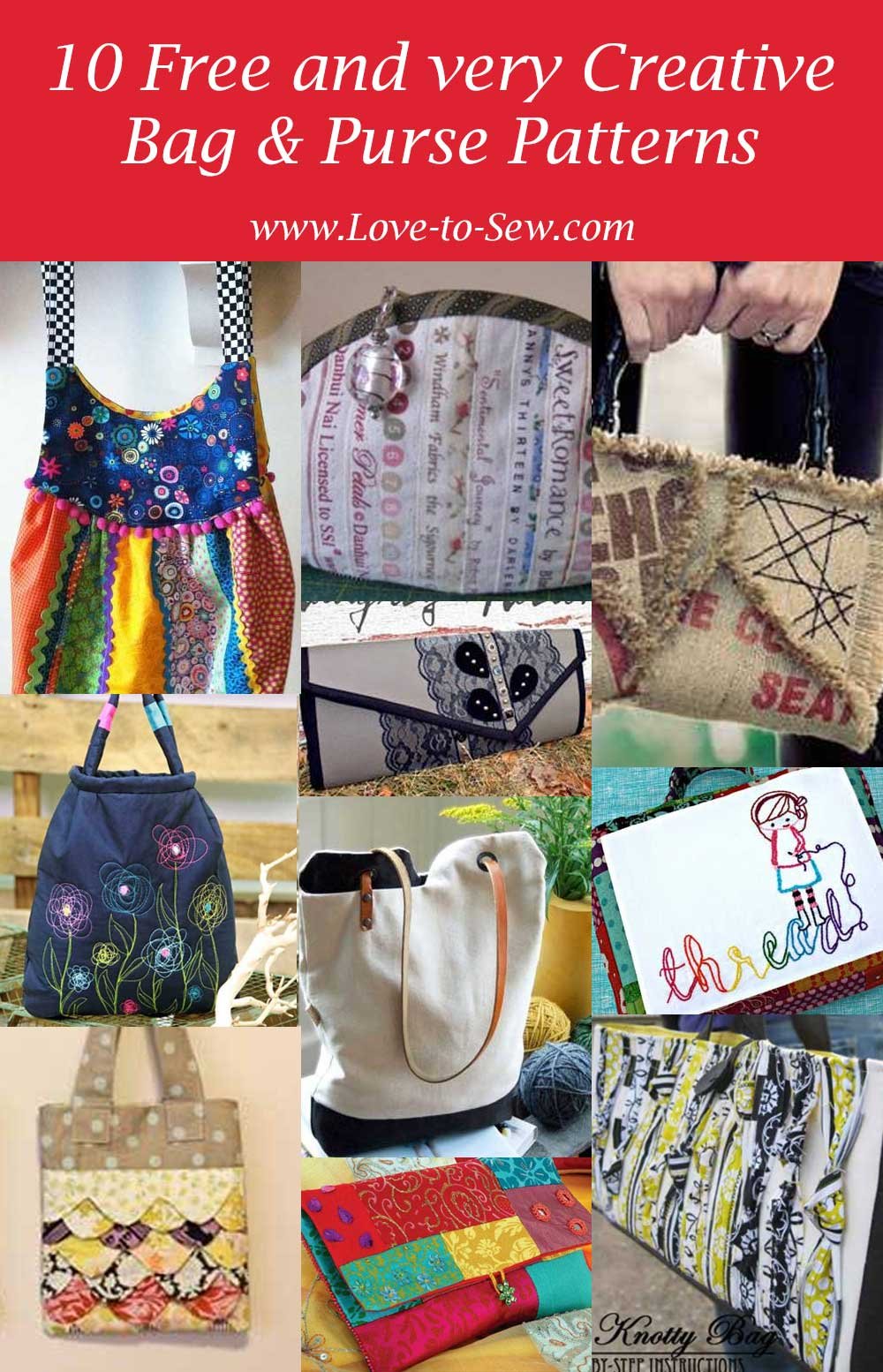 10 Free and Very Creative Purse Patterns