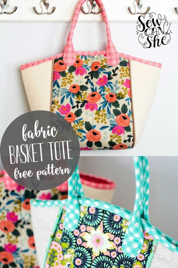 Basket-Style Tote Bag - Free Sewing Pattern