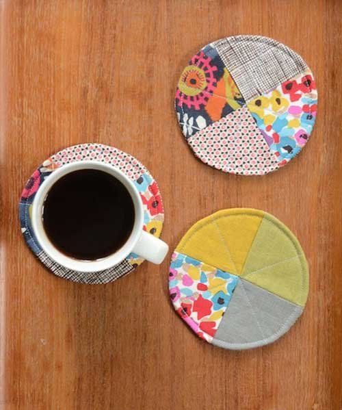 Quilted Circle Coasters - Free Sewing Tutorial
